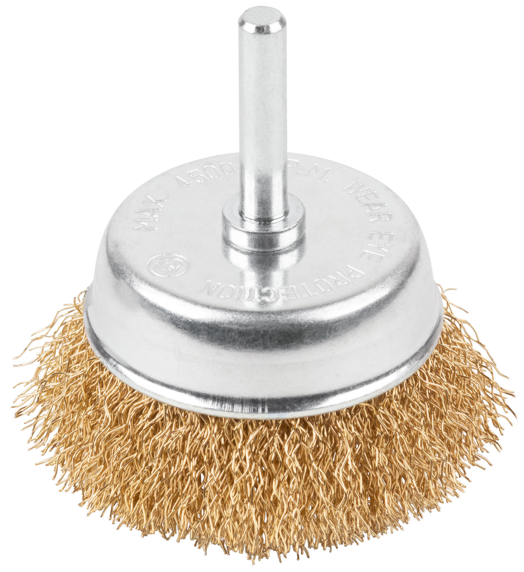 Щетка для дрели, тип Чашка, латун. витая проволока 0,3 мм, 65 мм, блистер, CUTOP Profi (82-911)