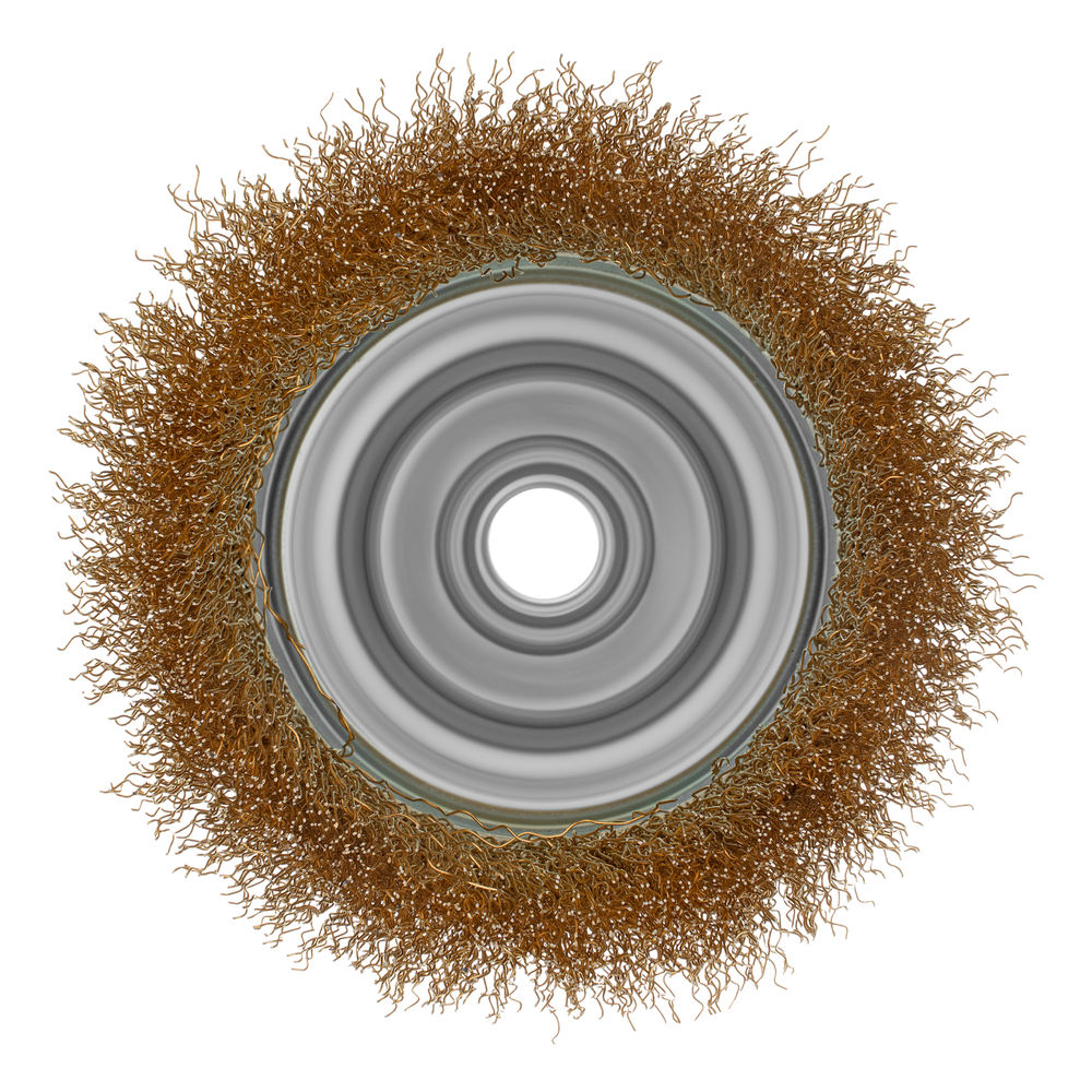 Щетка для УШМ, 100 мм, М14, чашка, латунированная витая проволока Matrix (74605)