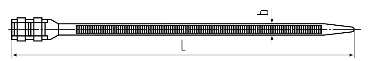 Стяжка нейлоновая КСУ 9х510 (черн) (100шт) (Fortisflex) (91703)