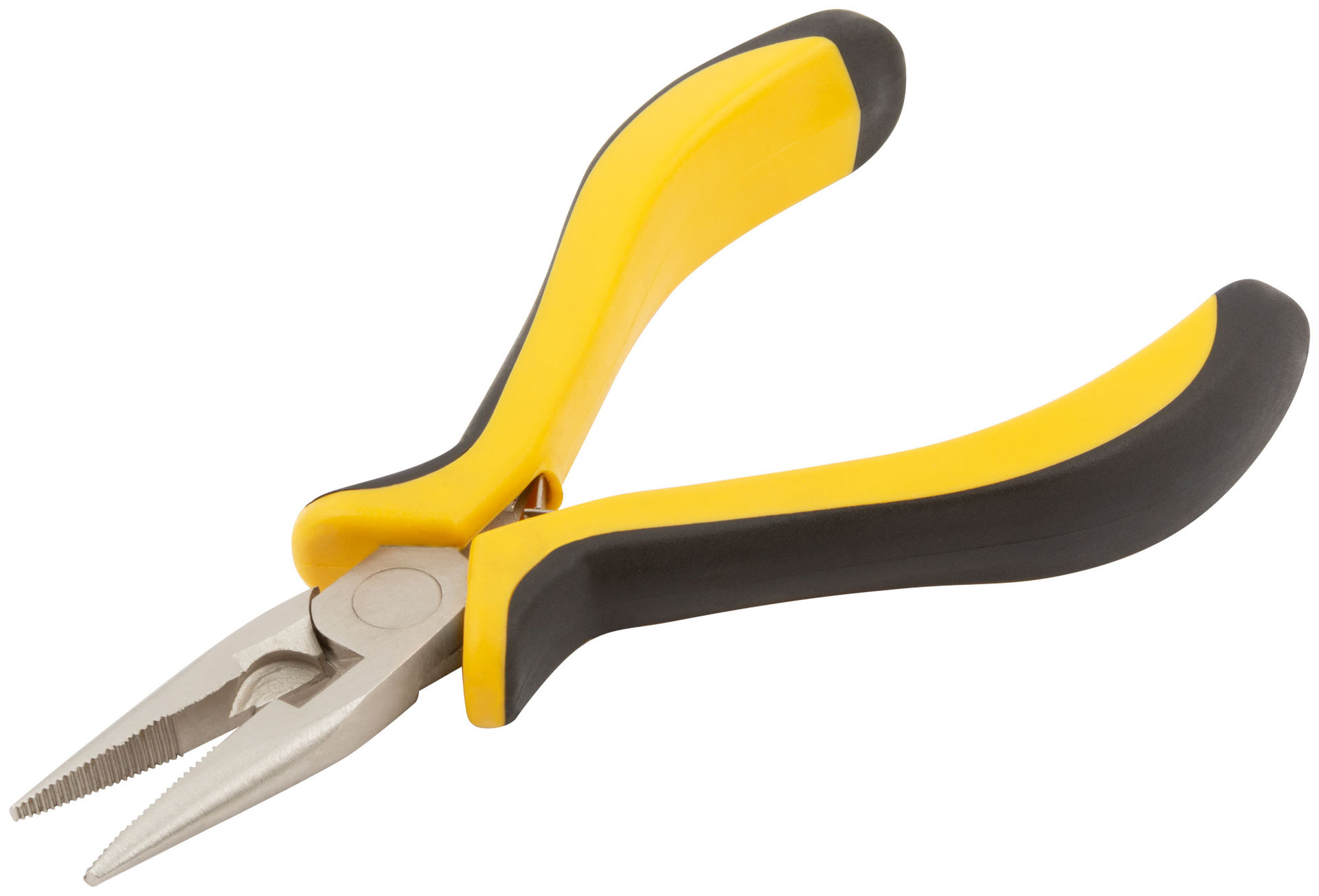 Тонконосы мини Профи, никелированное покрытие, черно-желтые мягкие ручки 125 мм (51633)