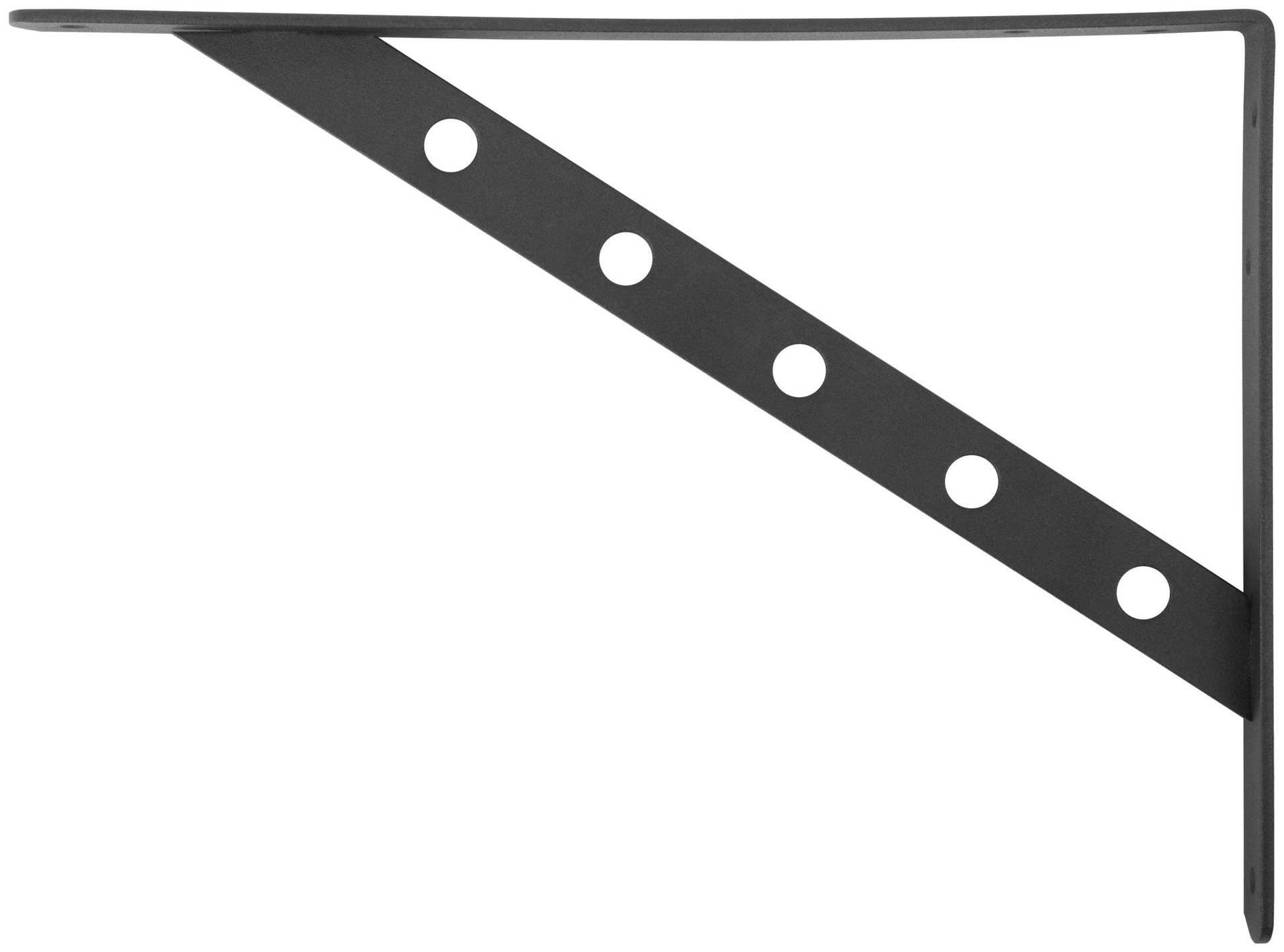 Уголок-кронштейн усиленный черный 300х225 мм (66108)