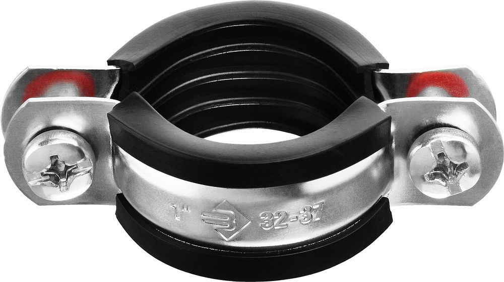 Хомут трубный с гайкой 1, цинк, 9 шт ЗУБР 37850-32-37