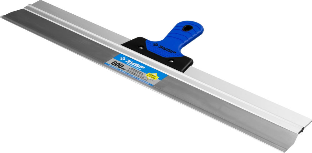Шпатель фасадный нержавеющий 600 мм, усиленная алюминиевая направляющая, двухкомпонентная ручка ЗУБР Профессионал 10049-60_z03