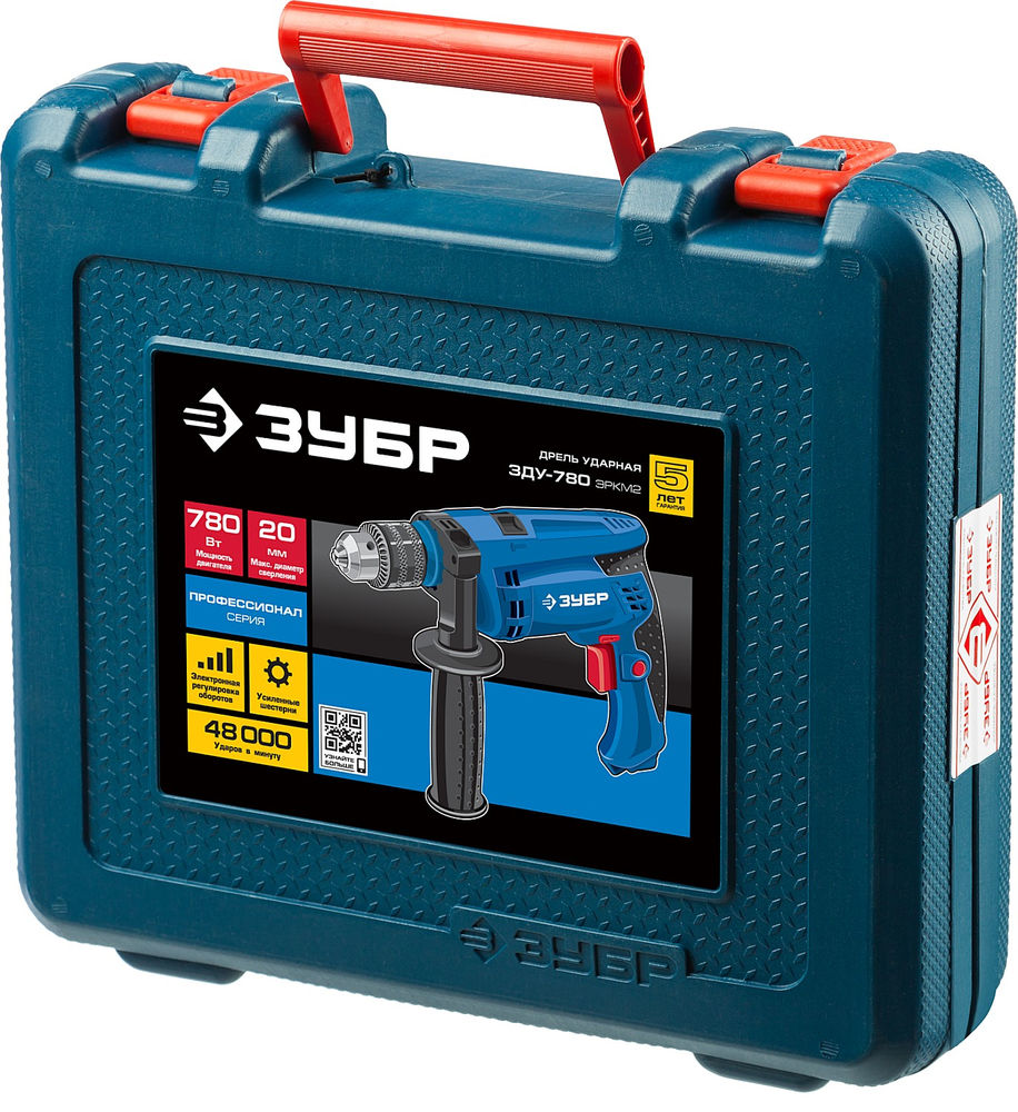 Дрель ударная 780 Вт 13 мм кейс Профессионал ЗУБР ЗДУ-780 ЭРКМ2