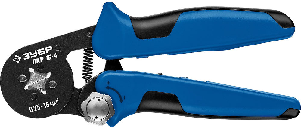 Пресс-клещи мультидиапазонные с квадратным профилем 0.25 - 16 мм2 ЗУБР ПКР-16-4 Профессионал 22693