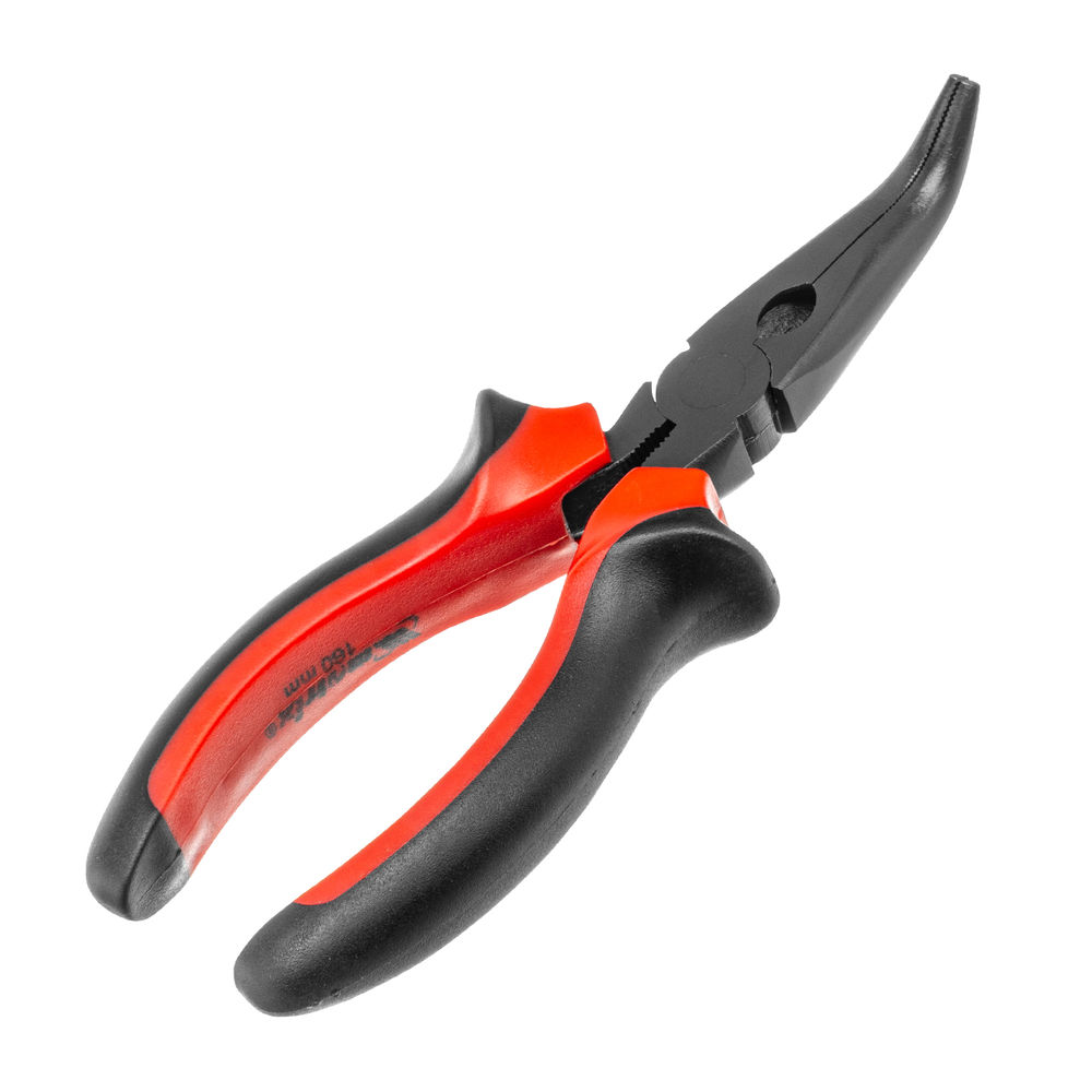 Длинногубцы изогнутые Black Nickel, 160 мм, двухкомпонентные рукоятки Matrix (17458)