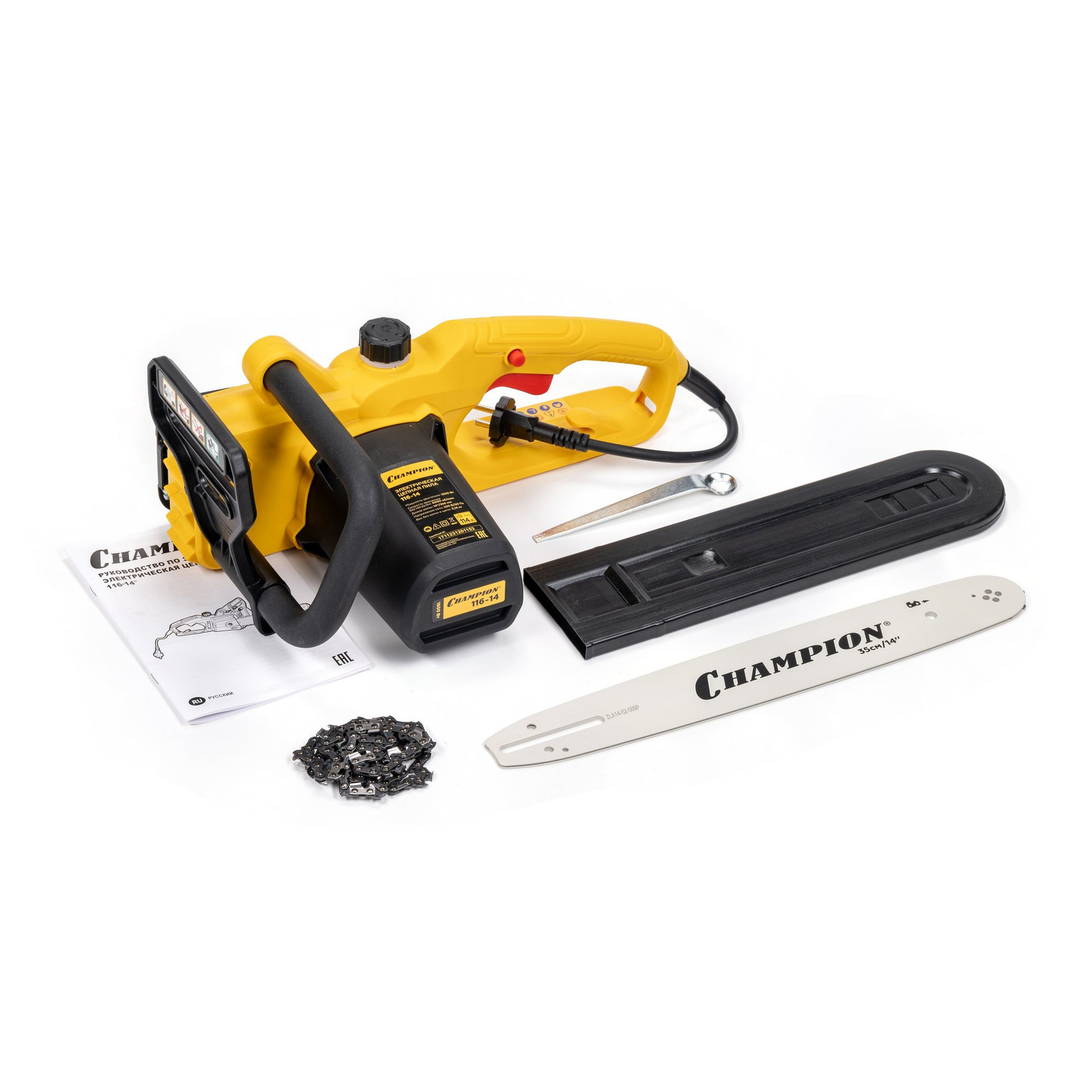 Электропила CHAMPION 116-14 3/8-1,3-52 (1,6кВт 3,14кг) (116-14)