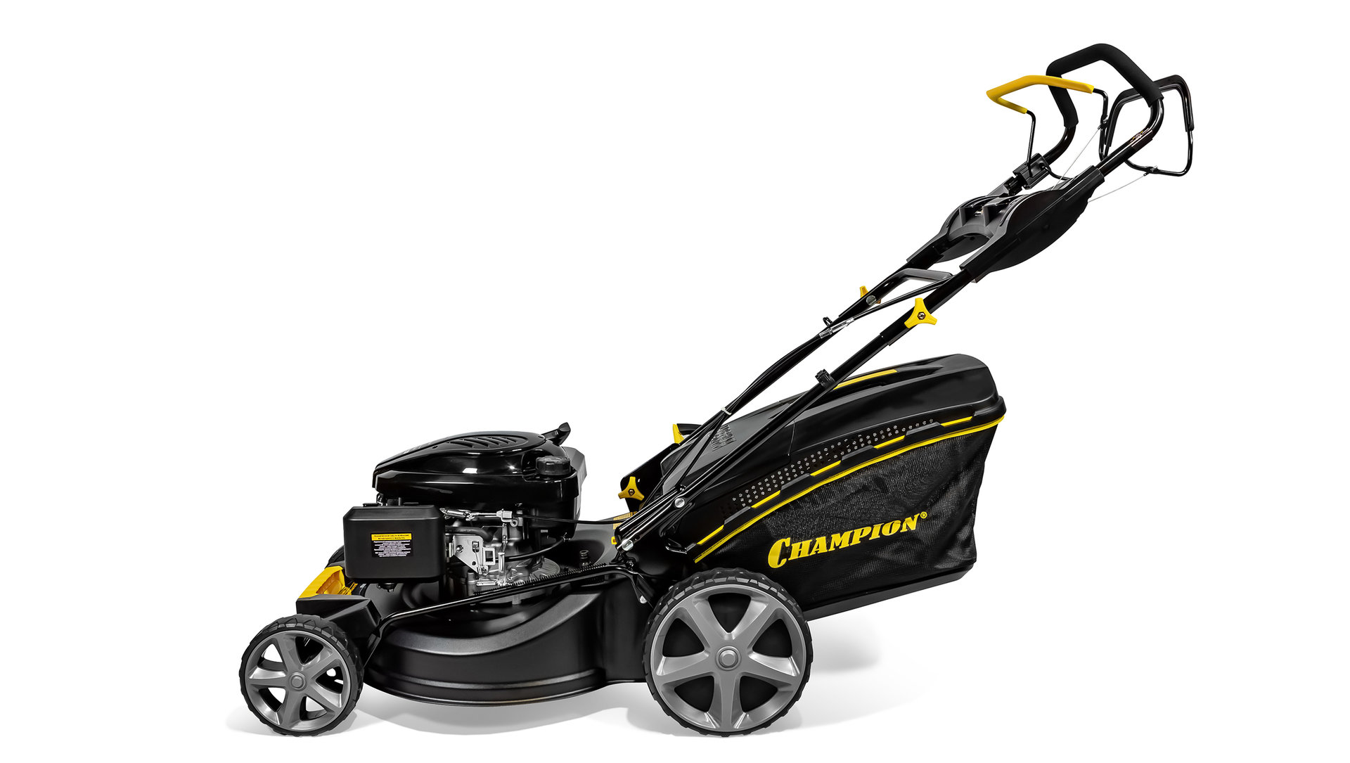 Газонокосилка CHAMPION LM5344 (PRO 4,4кВт привод 525мм 65л 25-75мм 1рычаг/6, 38кг 4в1) (LM5344)