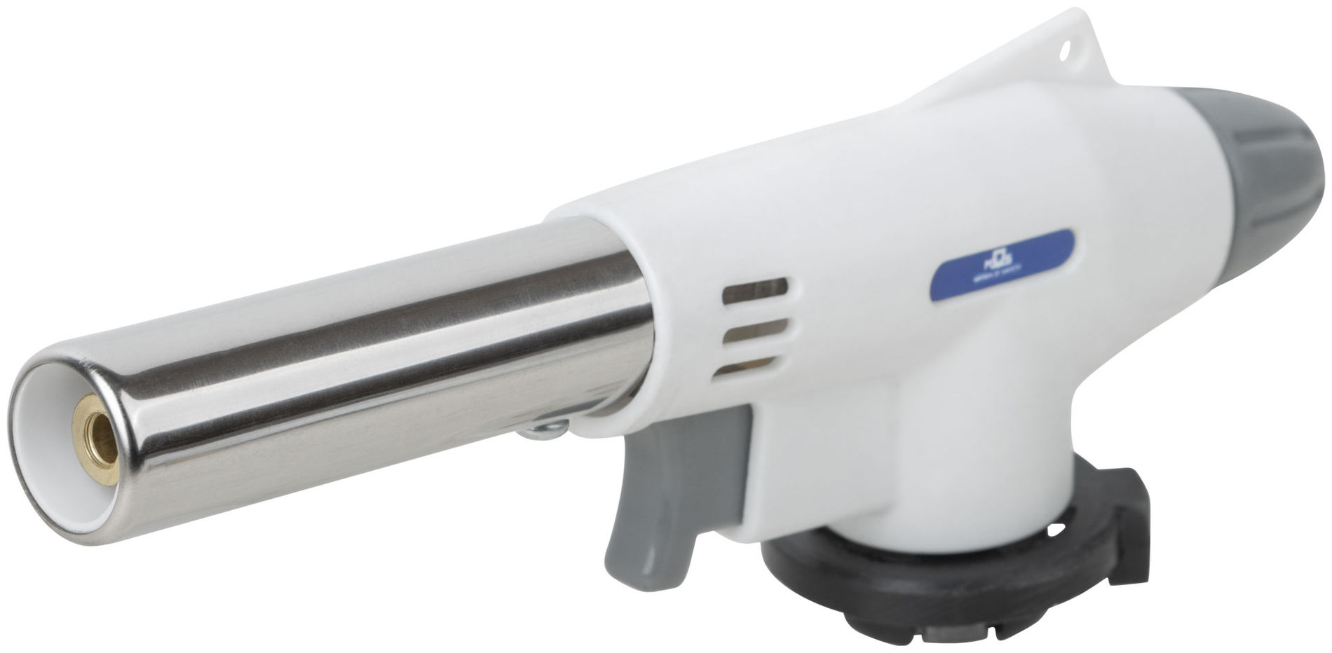 Горелка газовая на цанговый баллон, пласт.корпус, с пьезоподжигом, сопло 19 мм (67656М)