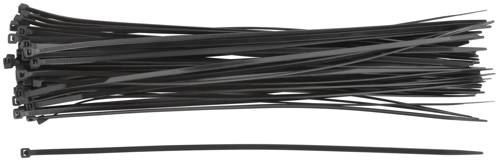 Хомуты нейлоновые, черные д/проводов 50 шт., 300x3,6 мм (60396)