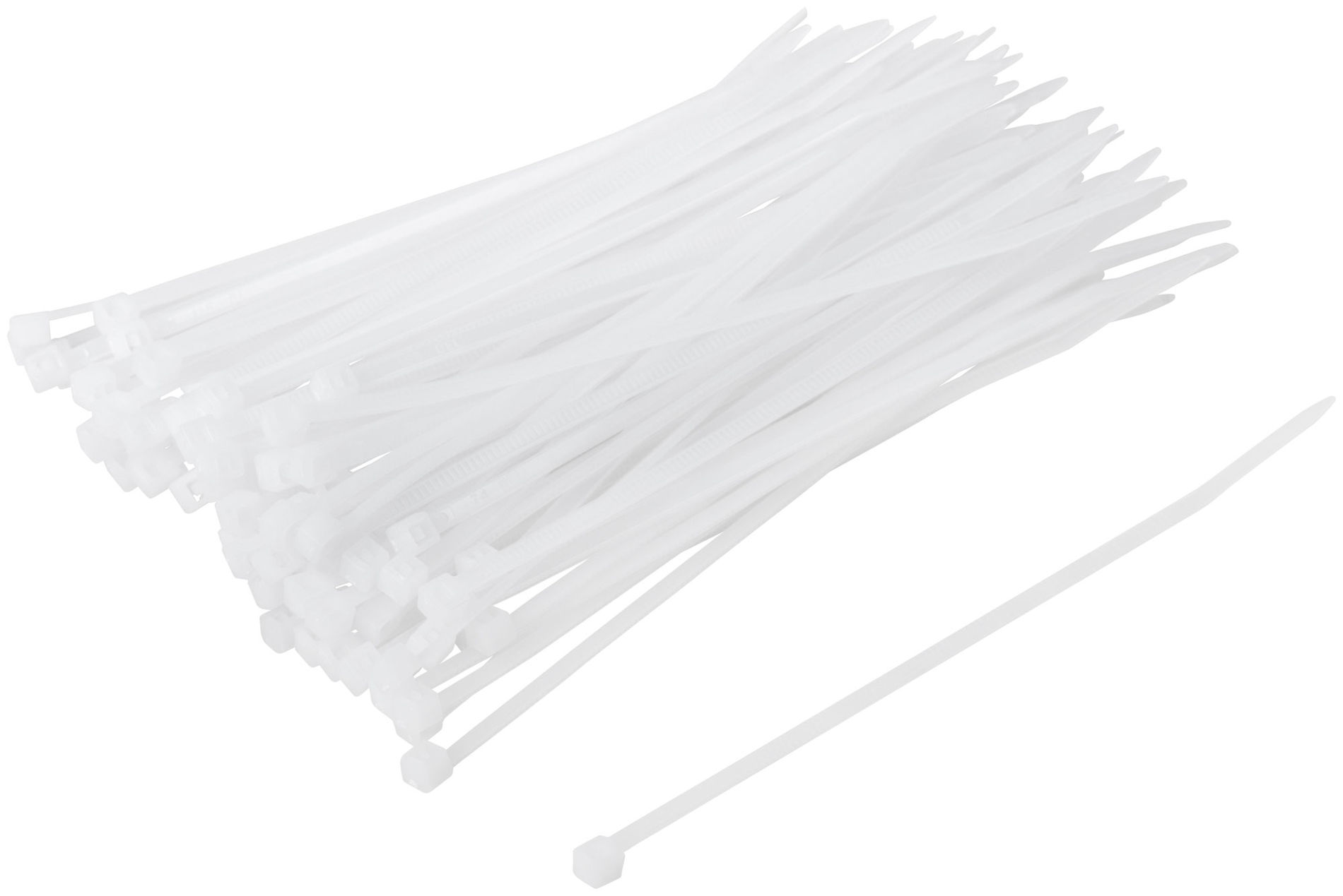 Хомуты нейлоновые для проводов, белые 100 шт., 2,5х120 мм (60243М)