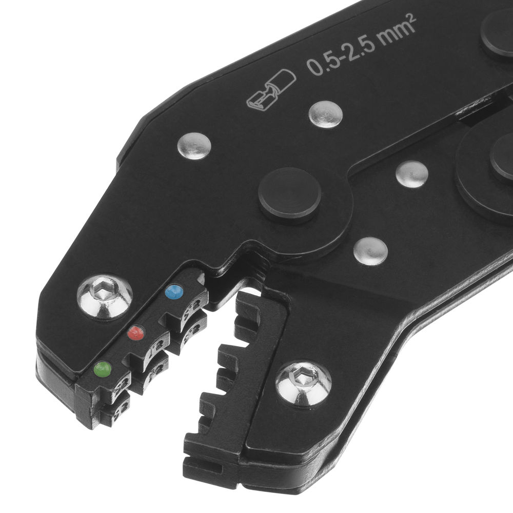 Клещи для обжима изолир. наконечников НКИ и НВИ, разъемов РПИ, гильз ГСИ, 0,5 - 2,5 мм2 Denzel (17747)