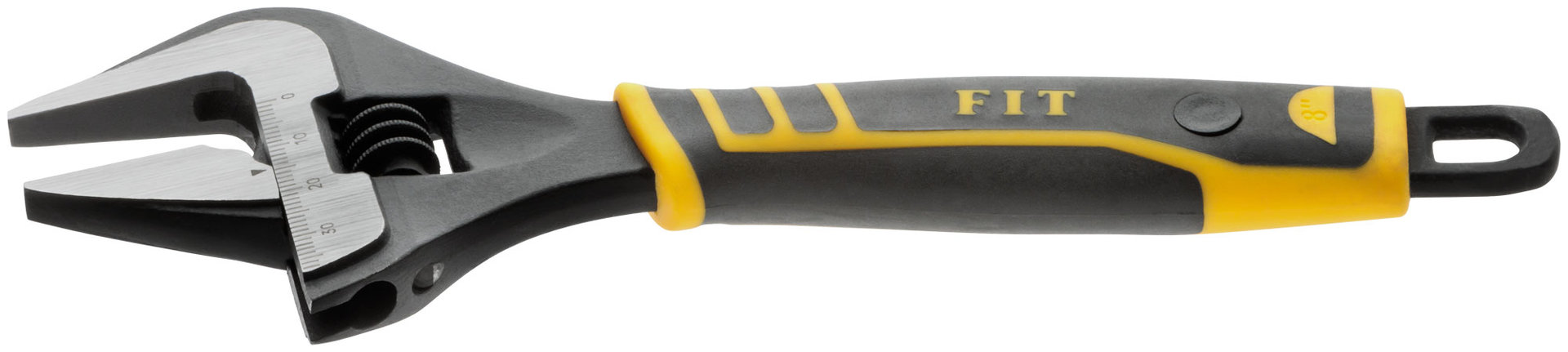 Ключ разводной Стайл, узкие губки, шкала, экстра увелич.захват, прорезин. ручка 200 мм ( 39 мм )