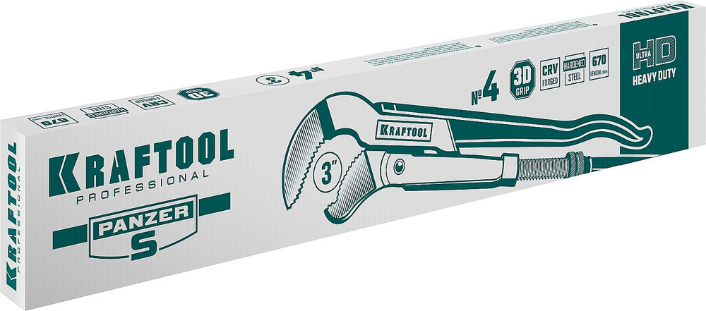 Трубный ключ с изогнутыми губками PANZER-S, №4, 3, 670 мм KRAFTOOL 2733-30_z02