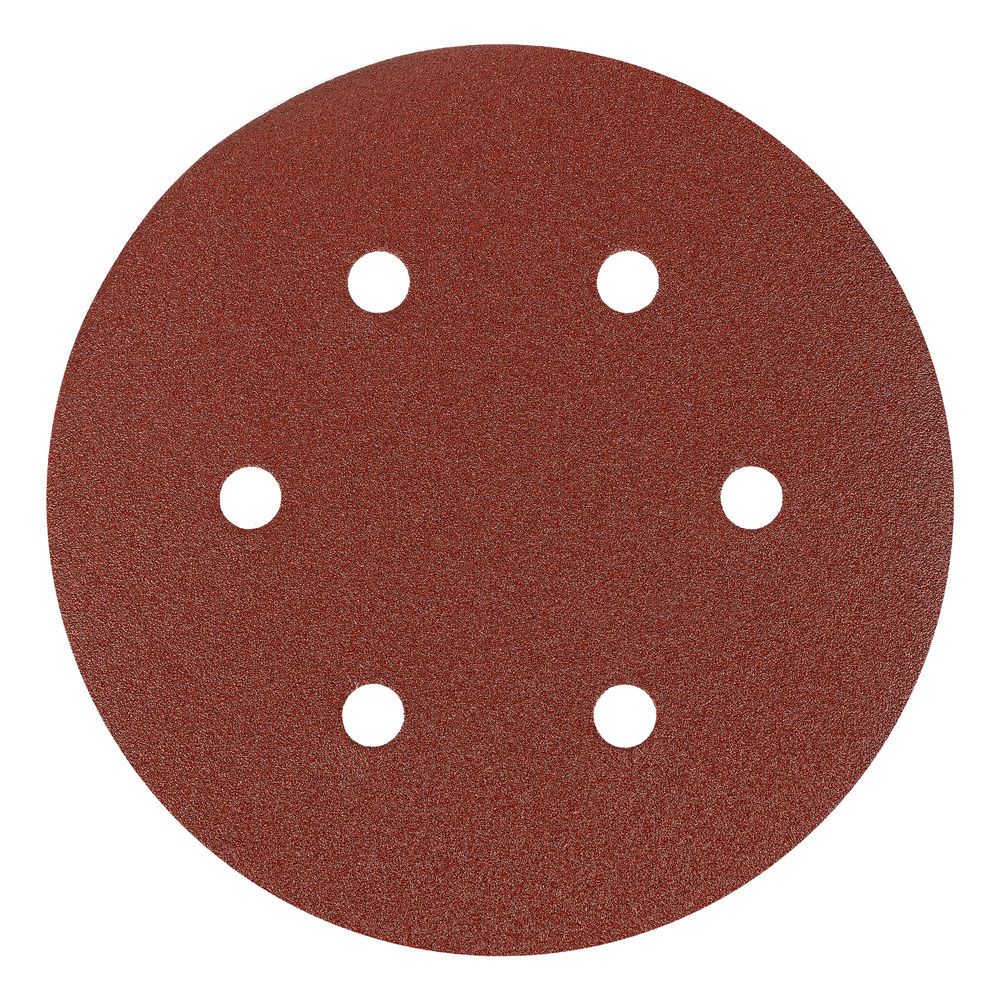 Круг абразивный на ворсовой подложке под липучку, перфорированный, P 150, 150 мм, 5 шт Matrix (73842)