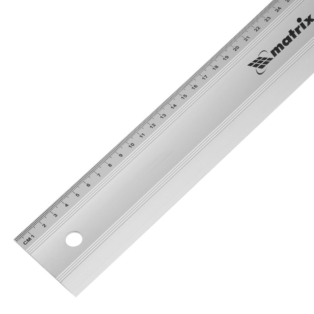 Линейка-уровень, 1000 мм, металлическая, пластмассовая ручка 2 глазка Matrix (30577)