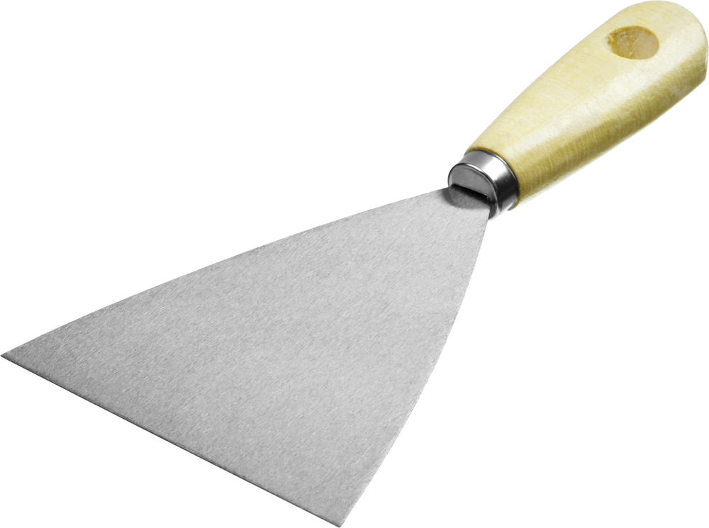 Шпатель 100 мм, деревянная ручка, стальной MIRAX 1000-100_z01