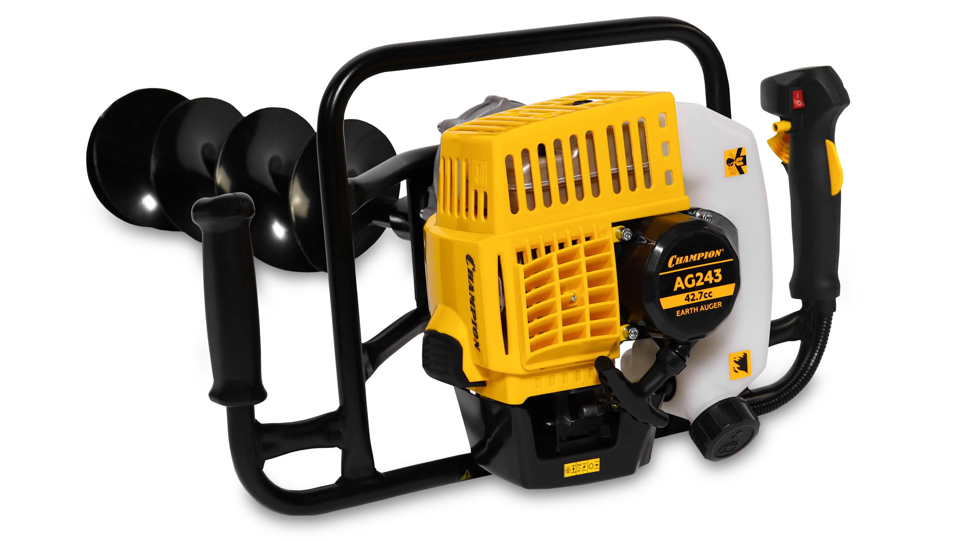 Мотобур 1,25кВт 42,7см? 9,2кг шнек150?550 CHAMPION AG243