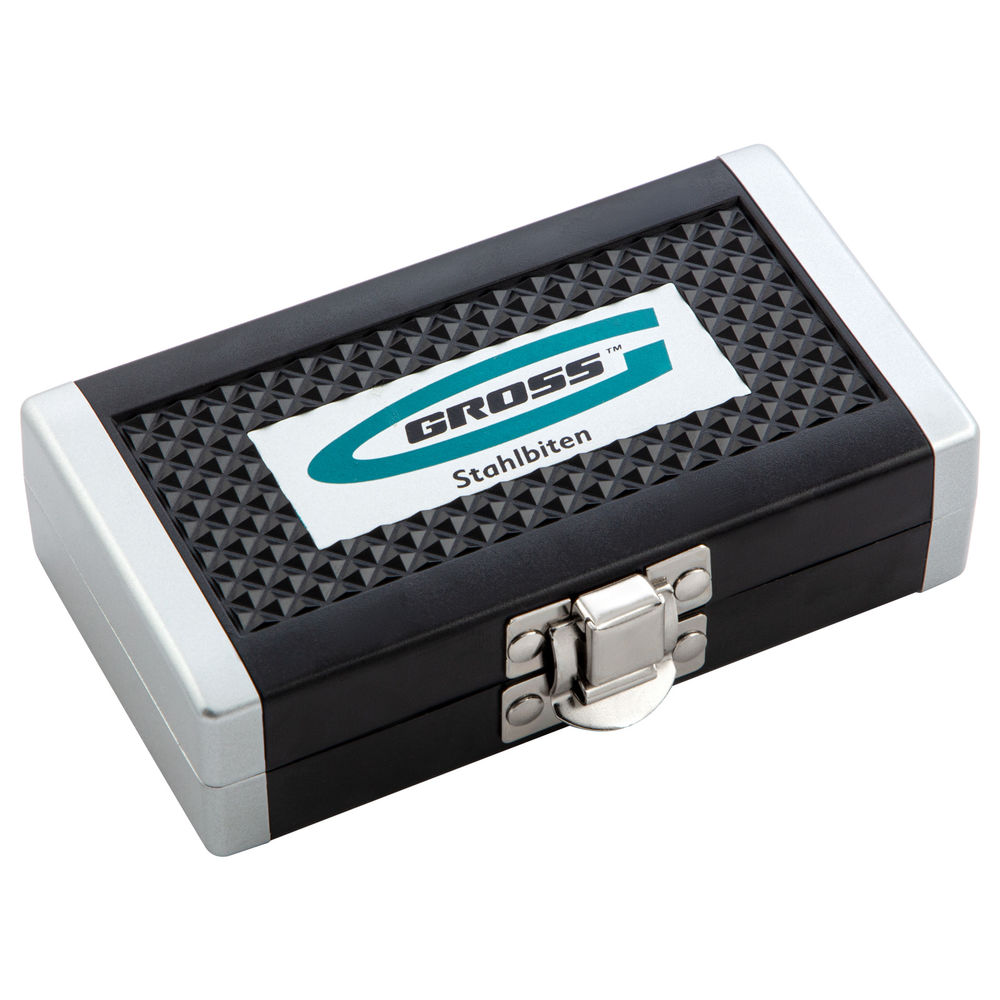 Набор бит, 1/4, магнитный адаптер, сталь S2, пластиковый кейс, 33 предмета Gross (11365)