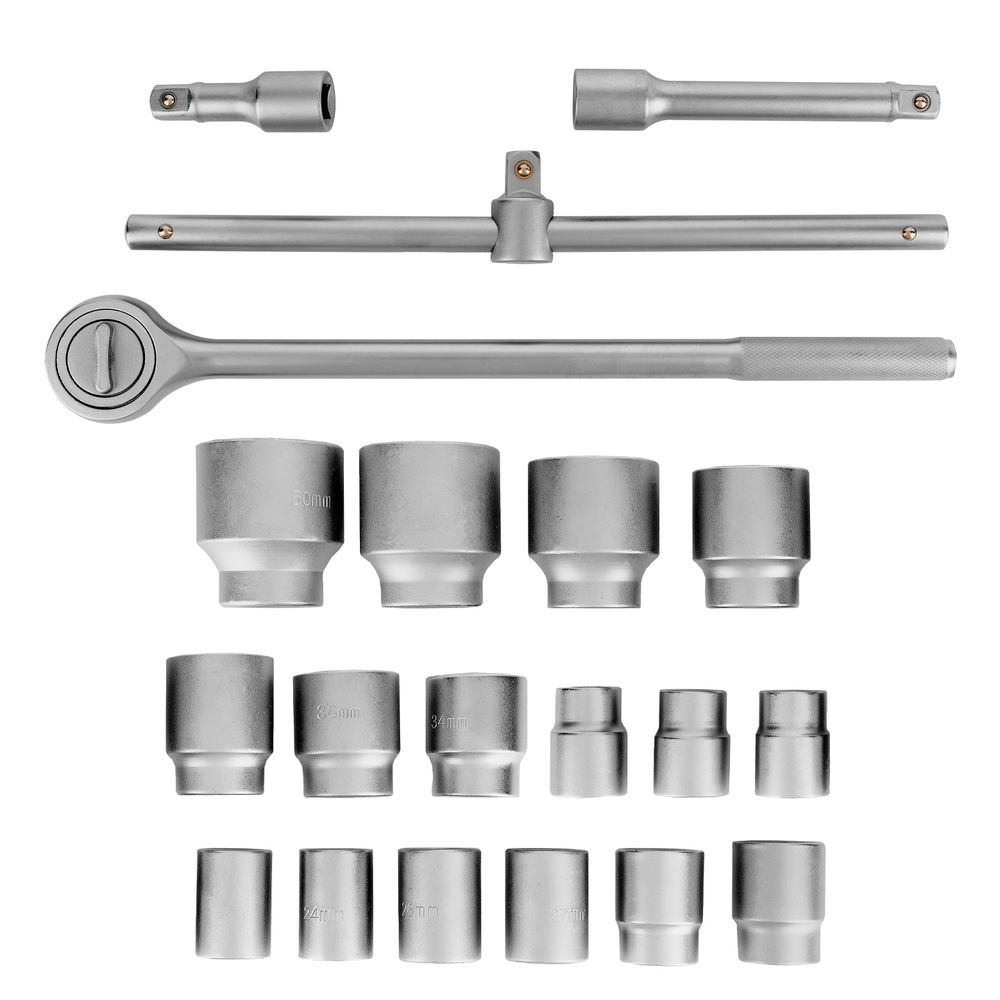 Набор торцевых головок 3/4, головки 19 х 50 мм, 20 предметов, в метал. боксе Matrix