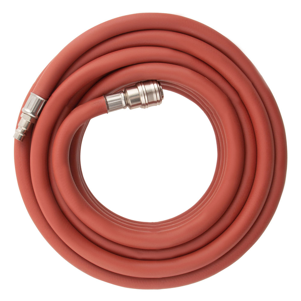 Шланг пневматический резиновый, 10 x 16 мм, 24 бар, армированный, быстросъемное соединение, 10 м Stels (57021)