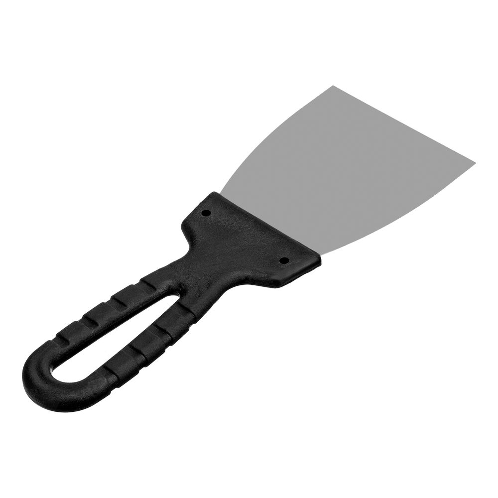 Шпательная лопатка из нержавеющей стали, 80 мм, пластмассовая ручка Сибртех (85433)