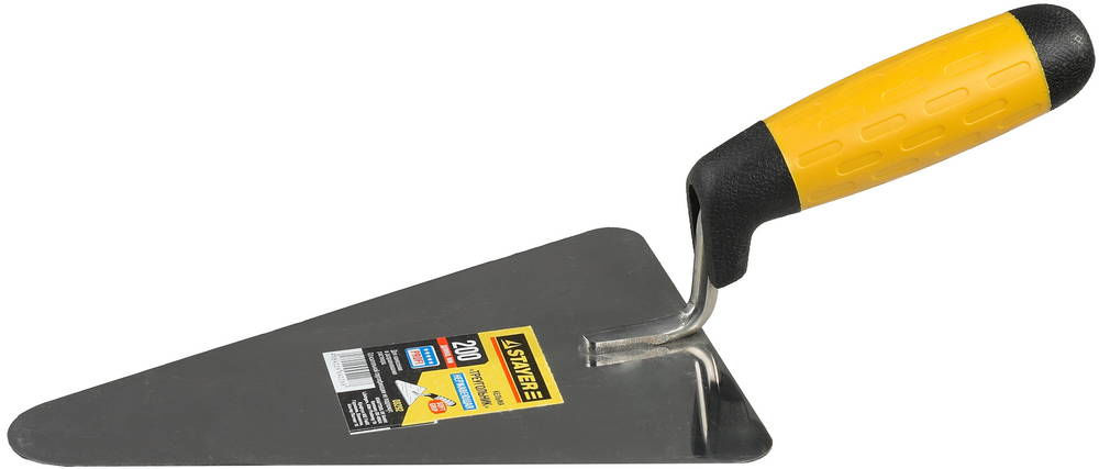 Кельма треугольник 200 мм, нержавеющее полотно, 2-х компонентная рукоятка STAYER Professional 08292