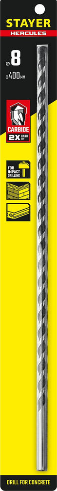 Сверло по бетону Hercules, 8 x 400 мм STAYER Professional 2915-400-08_z01