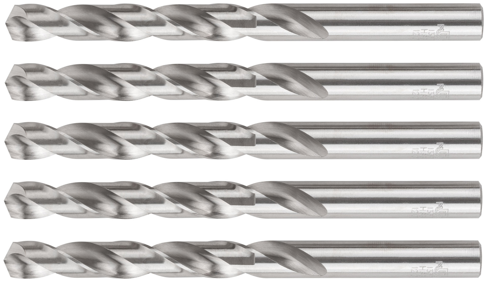 Сверла по металлу HSS шлифованные, угол заточки 135°, 12,0 x 151 мм (5 шт.) (35712М)