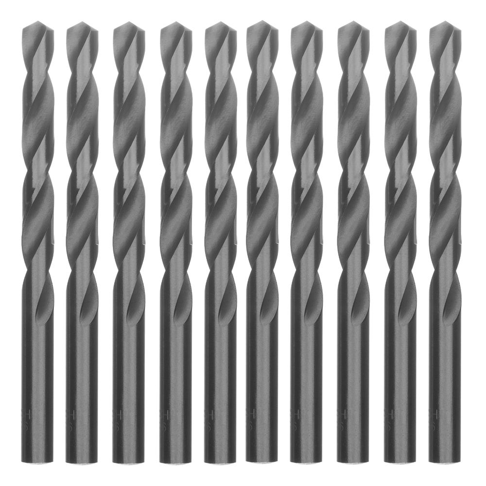 Сверло по металлу, 9.5 мм, полированное, HSS, 10 шт, цилиндрический хвостовик Matrix
