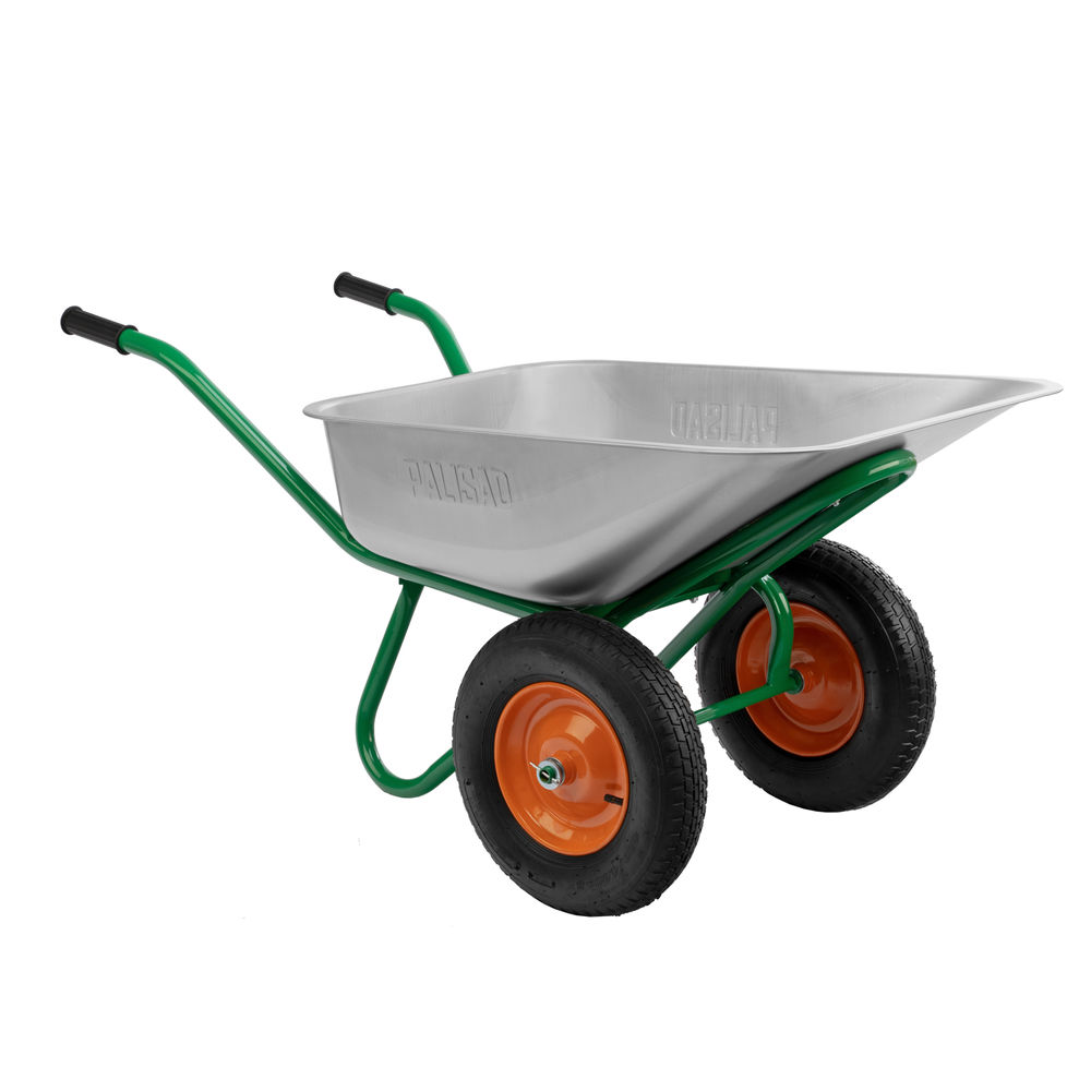 Тачка садово-строительная, 2-х колесная, усиленная, грузоподъемность 320 кг, объем 90 л Palisad (689233)