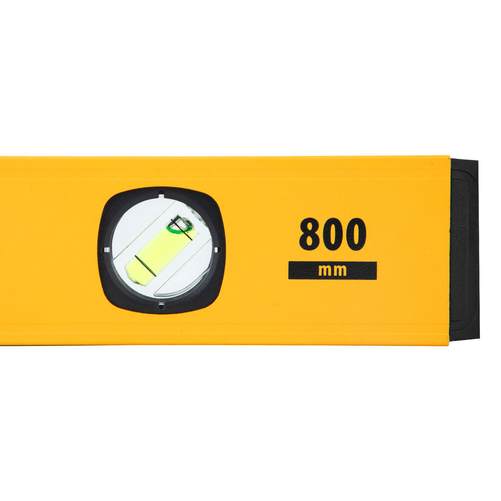 Уровень алюминиевый, магнит, фрезерованный, 3 глазка (1 зеркал.) 0,5 мм/м, 800 мм Denzel (33692)