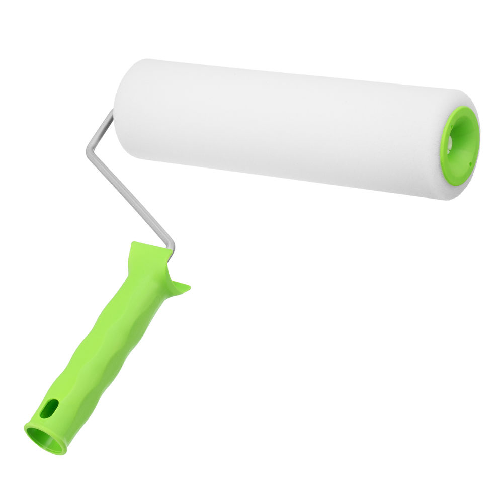 Валик Поролон с ручкой, 250 мм, D 48 мм, D ручки 6 мм Сибртех (80104)