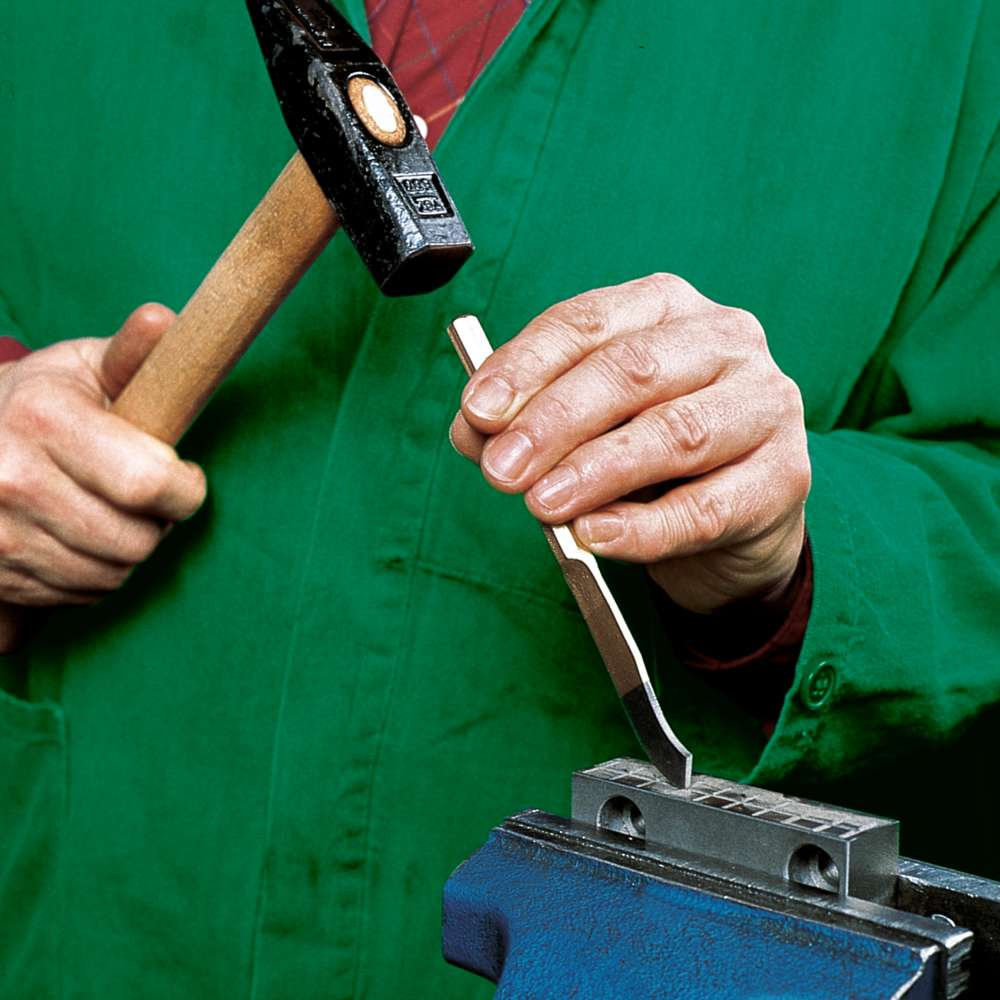 Зубило пазовое DIN 6455, толщина наконечника 5 мм, 10 x 150 мм, 8-гран. профиль, лакировка (RE-3920051)