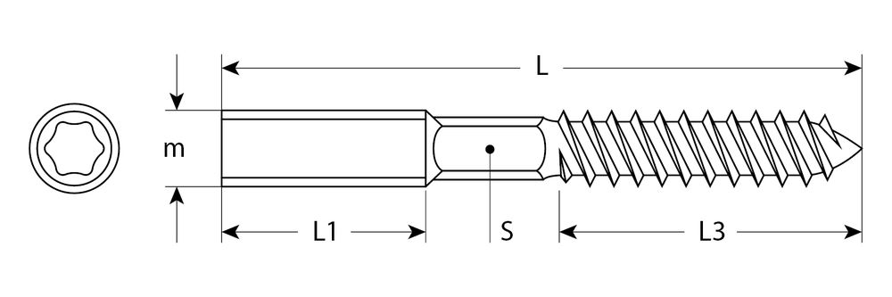Сантехническая шпилька М10 x 100 мм, 600 шт ЗУБР 37870-10-100-600