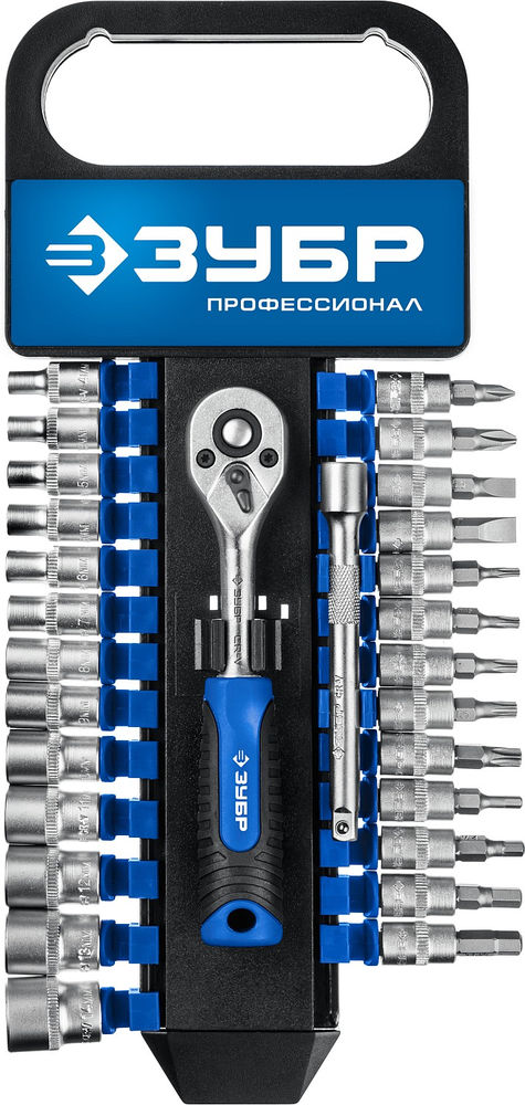 Набор торцовых головок 28 предм. 1/4 Профессионал ЗУБР ТМ-28 27645-H28