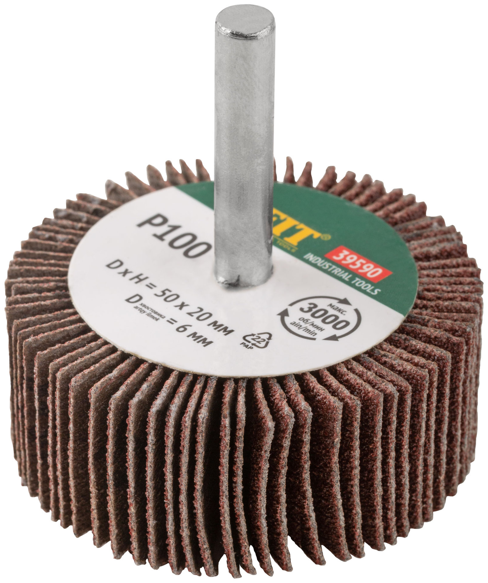Диск лепестковый для дрели радиальный 50х20х6 мм Р 100 (39590)