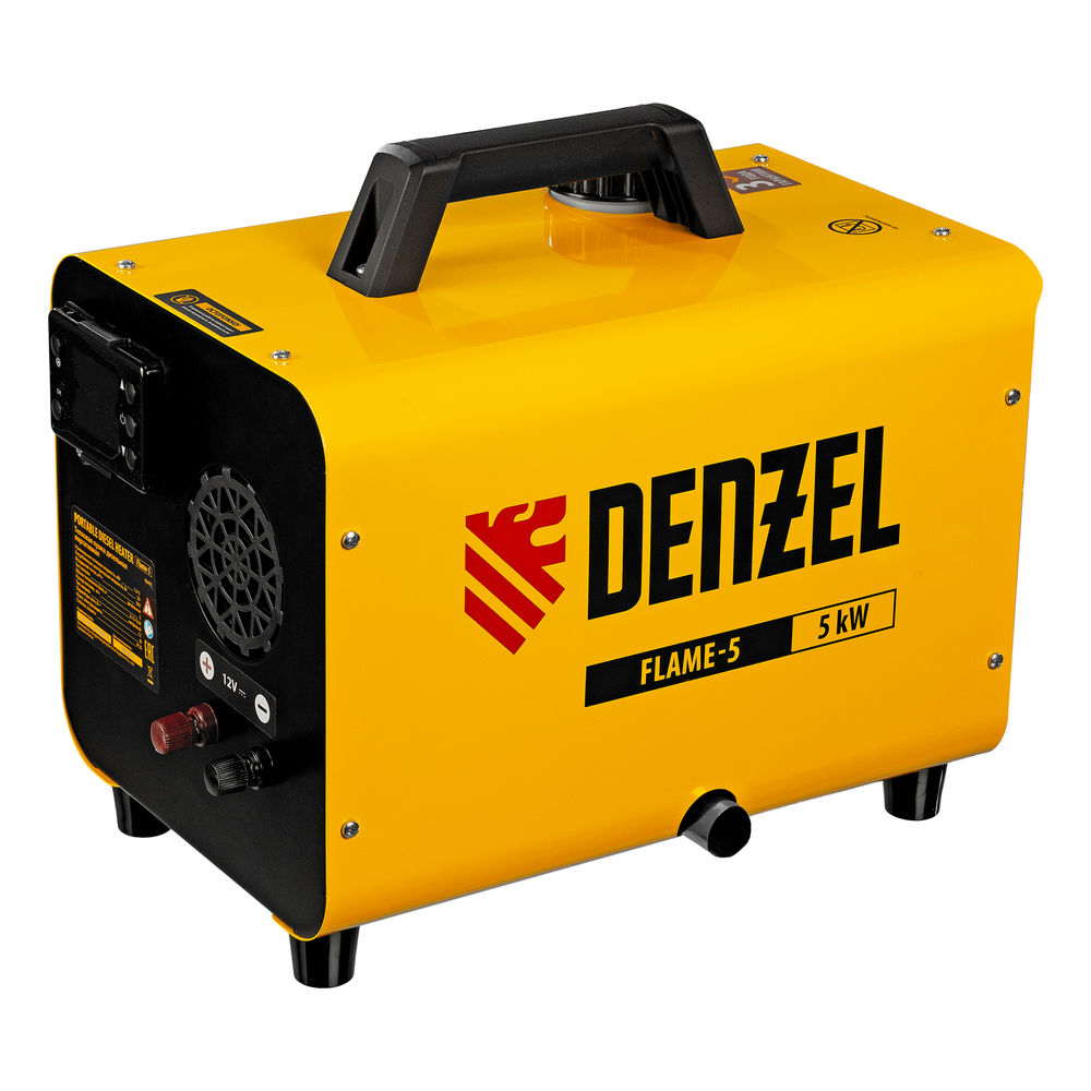 Дизельная тепловая портативная пушка Flame-5, 5кВт, 300м3/ч, непр.наг., циф. терм. Denzel (96495)