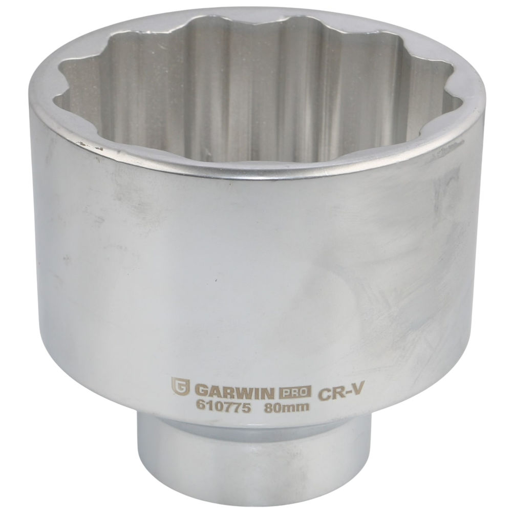 Головка, 1, 80 мм, торцевая, 12-гранная, GARWIN PRO, 610775-80