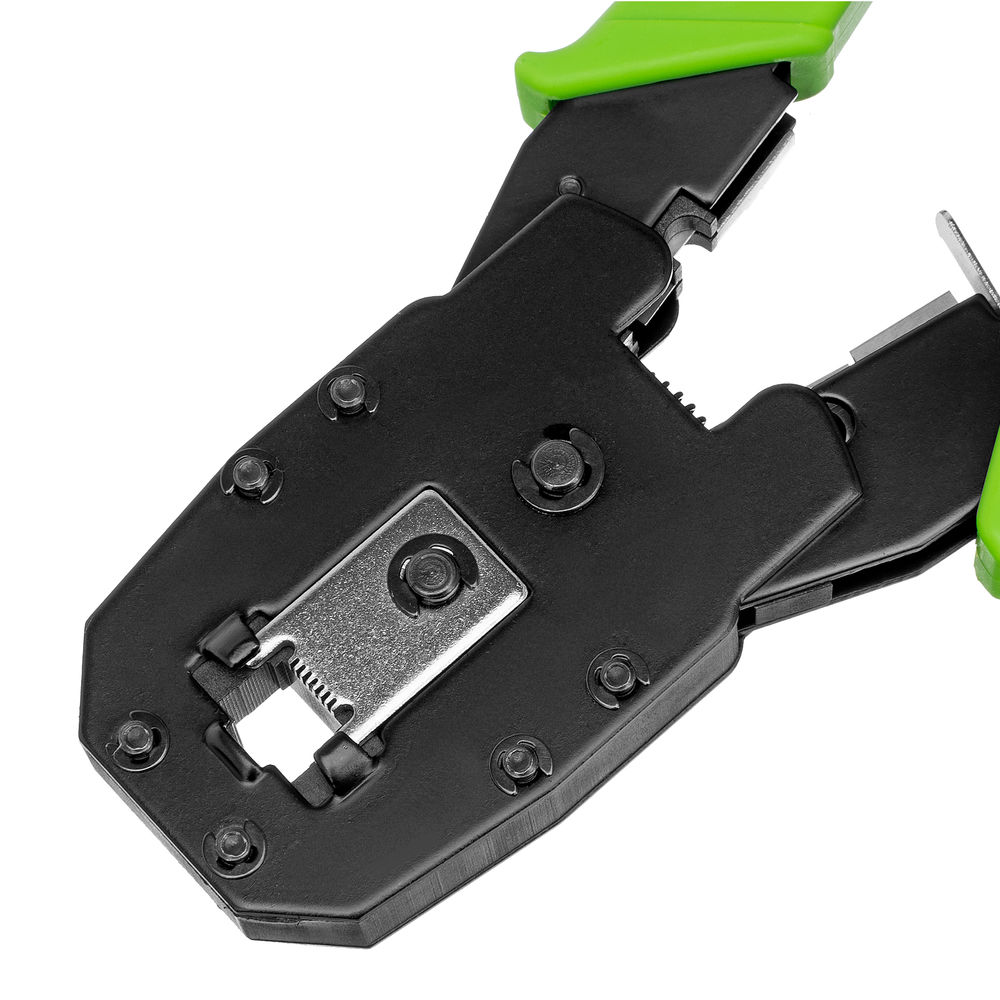 Клещи для обжима телефонных и компьютерных клемм 4P, 6P, 8P, функция обрезания проводов Сибртех (17733)