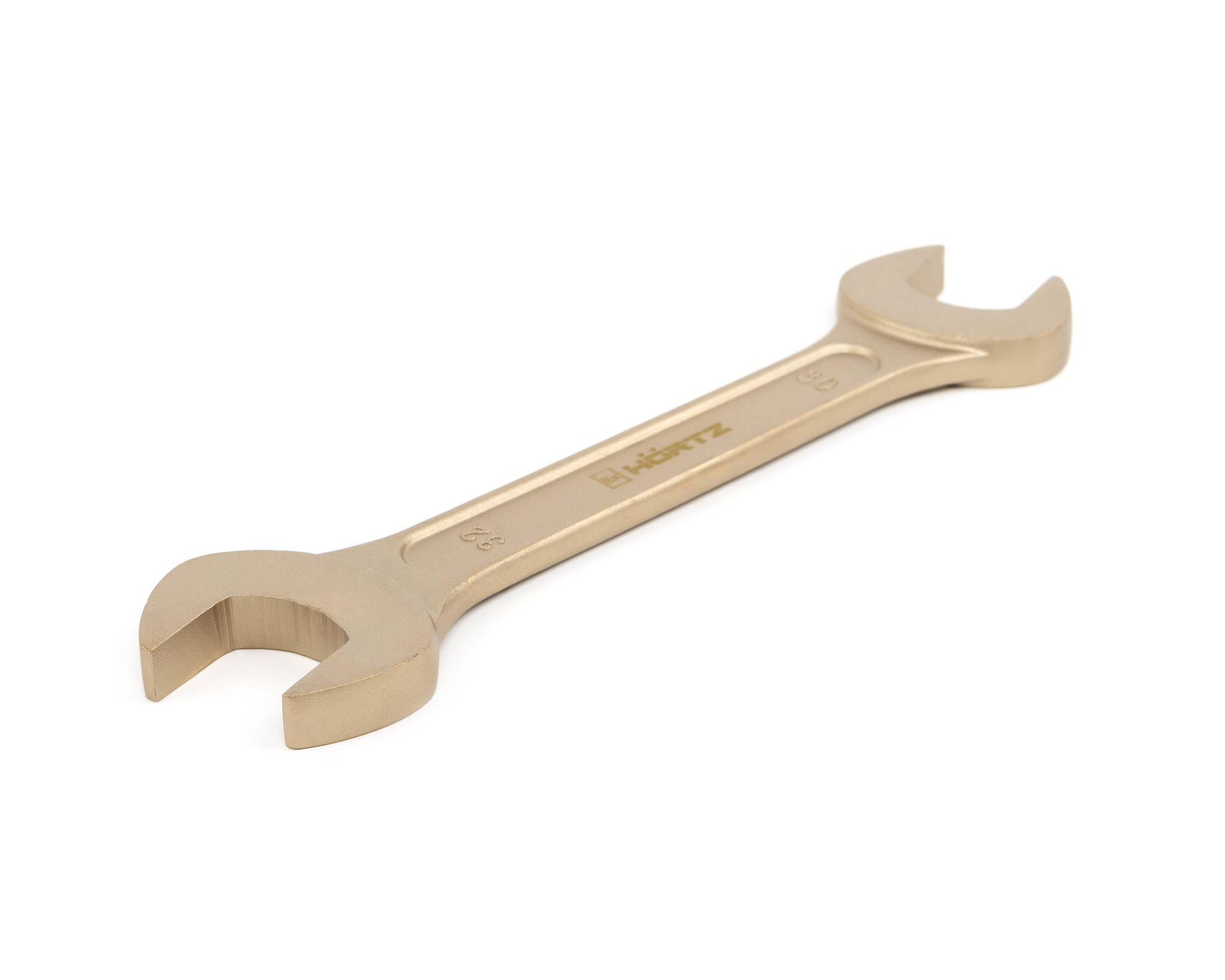 Ключ гаечный рожковый двусторонний 30х32 искробезопасный сплав AlCu, HORTZ