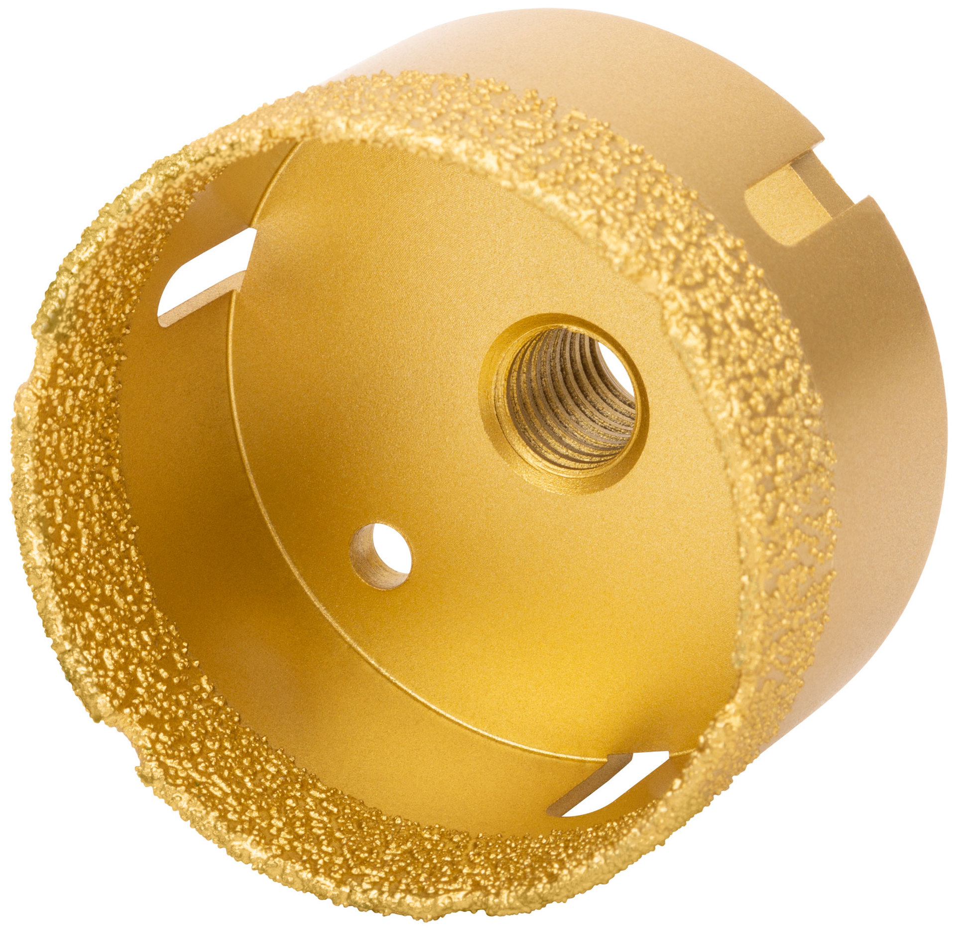 Коронка кольцевая для УШМ, М14, по керамограниту, камню и кафелю алмазная, вакуумное спекание 68х60 мм (16351)