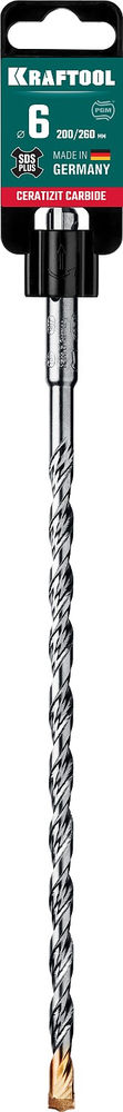 Бур 6 х 260 мм SDS-plus Cerazit Carbide KRAFTOOL 29320-260-06