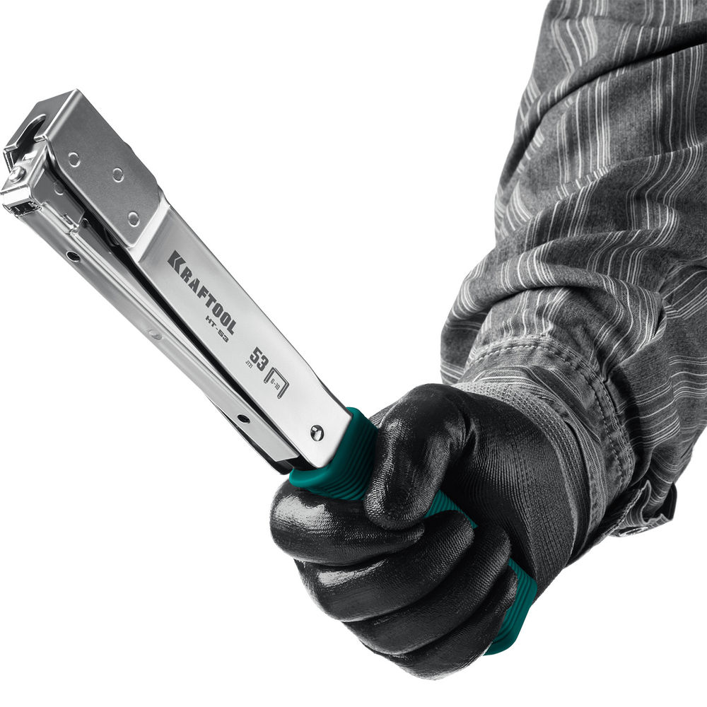 Высокоскоростной стальной скобозабиватель HAMMER TACKER, тип 53 (A/10/JT21) 23GA (6 - 10 мм) KRAFTOOL 3153