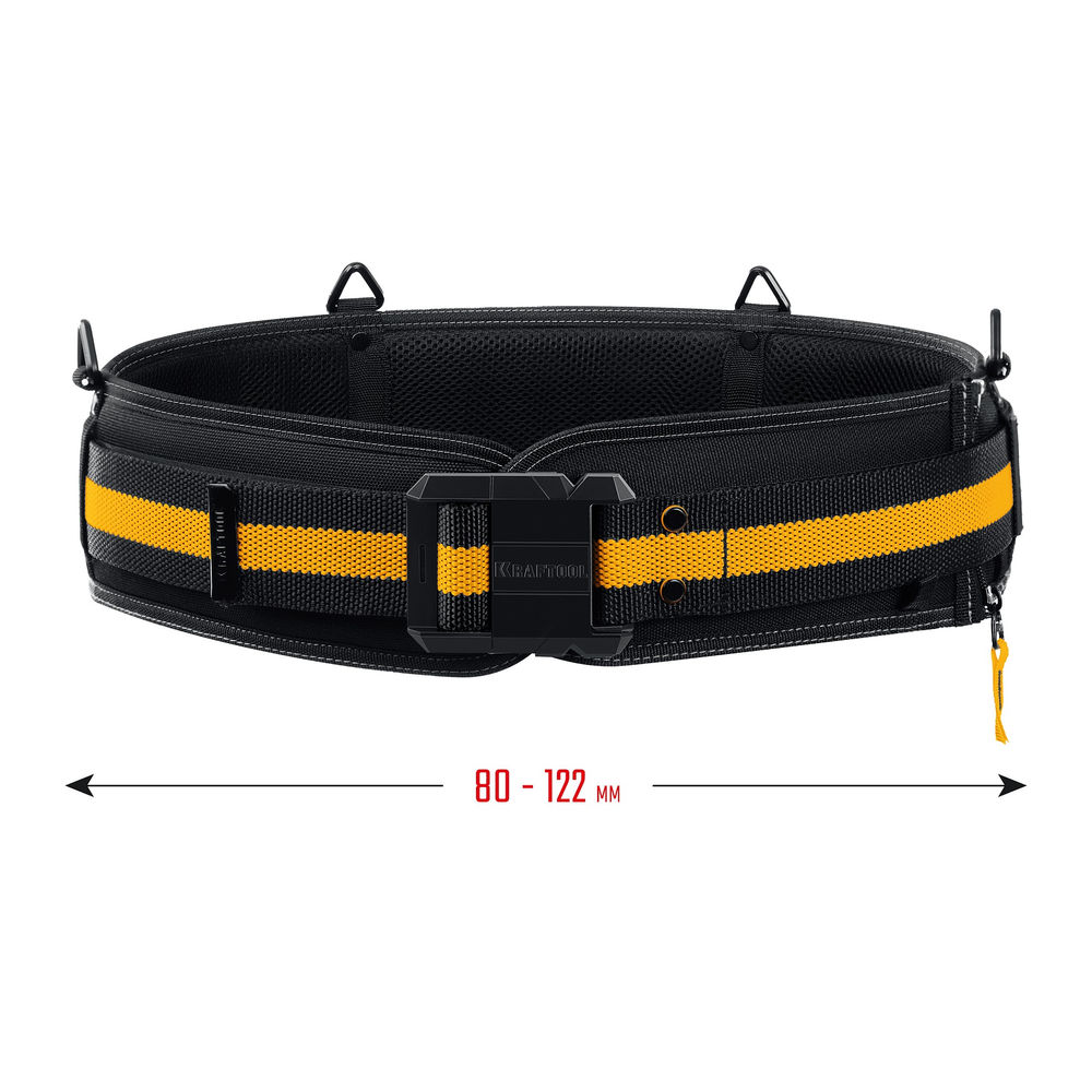Пояс монтажника 80-122 см для сумок с быстросъёмным креплением FastClip, широкий кушак KB-2 KRAFTOOL 38763