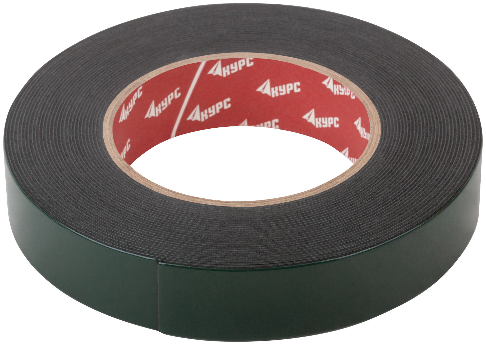 Лента монтажная клейкая на вспененной основе, черная 25 мм х 10 м (11790)