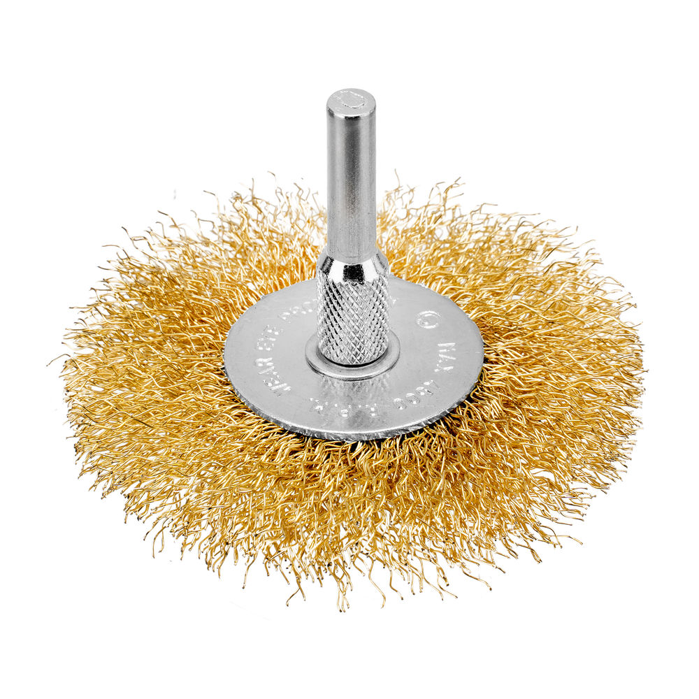 Набор щеток для дрели, 3 шт, 3 плоские, 50-63-75 мм, со шпильками, металлические Matrix (74490)