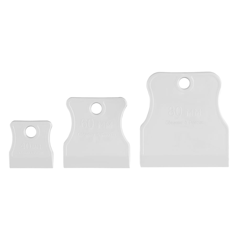 Набор шпателей 40-60-80 мм, белая резина, 3 шт. Sparta (85801)