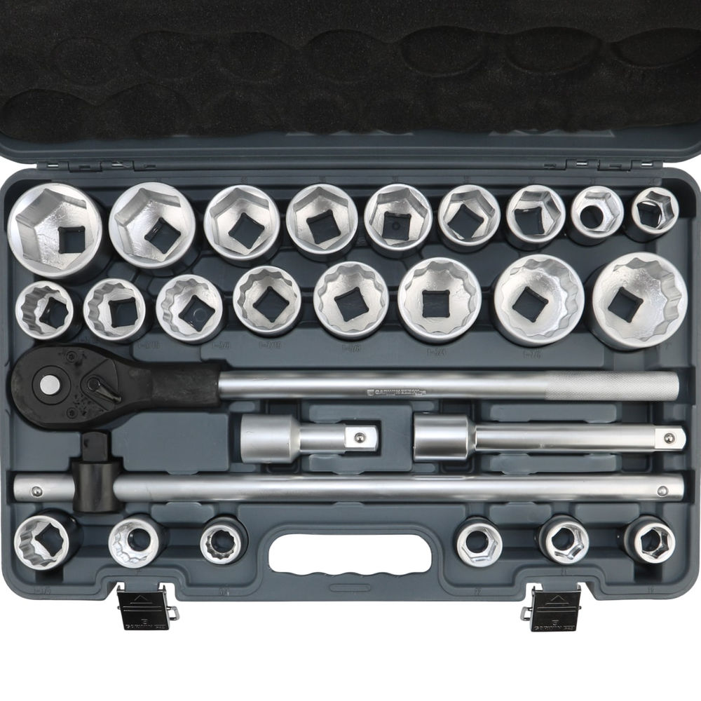 Набор торцевых головок 3/4 дюйм. и метр. 27 пр. (3/4-2, 19-50 мм), GARWIN PRO, 643620