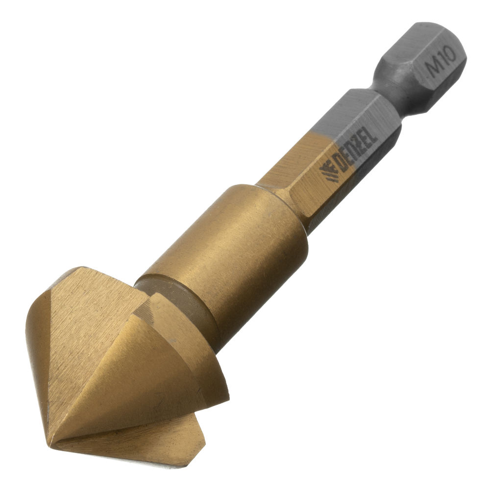 Набор зенковок, HSS, M3-M10, 6 шт, металл. кейс // Denzel (72313)